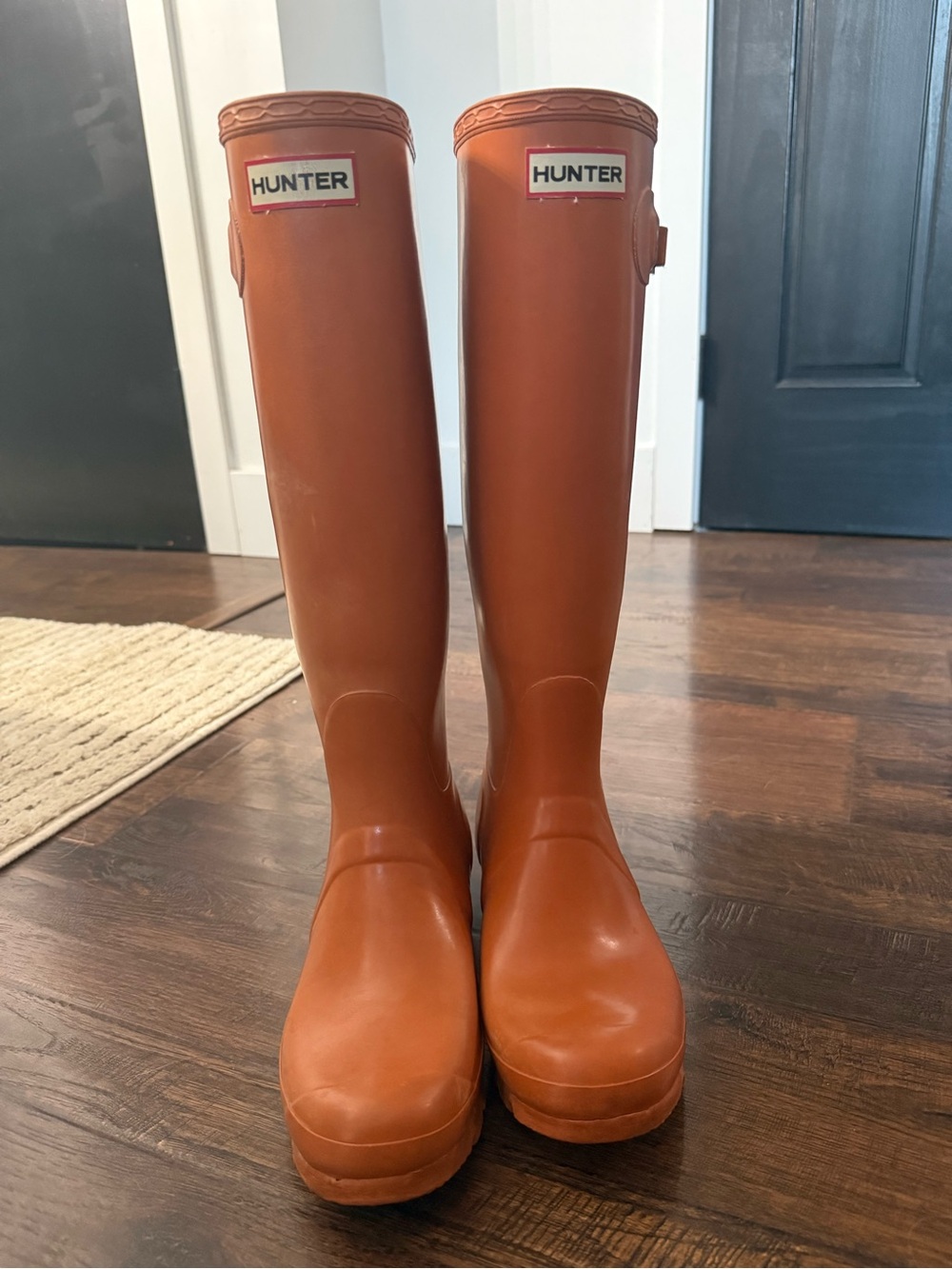 Hunter Tall Orange Rain Boots - Picture 13 of 13